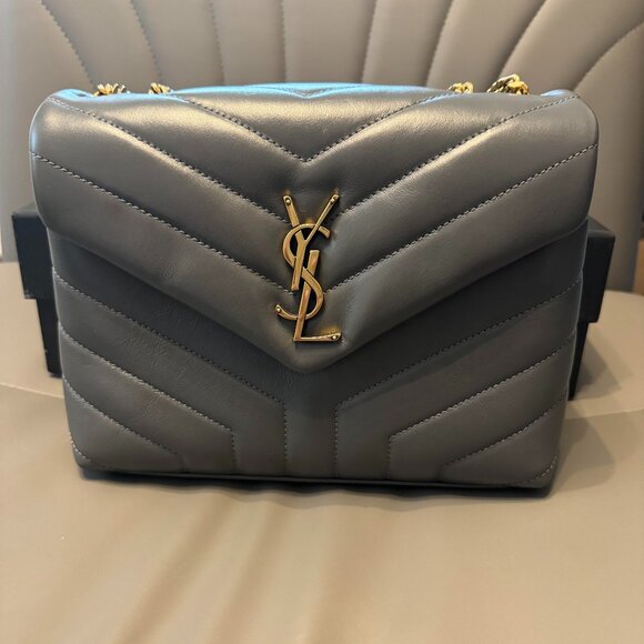 YSL Small Lou Lou Chain Bag - Color Storm - Picture 1 of 5